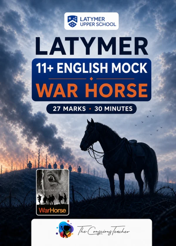 Latymer 11+ English Mock - War Horse Latymer 11+ English Mock - War Horse